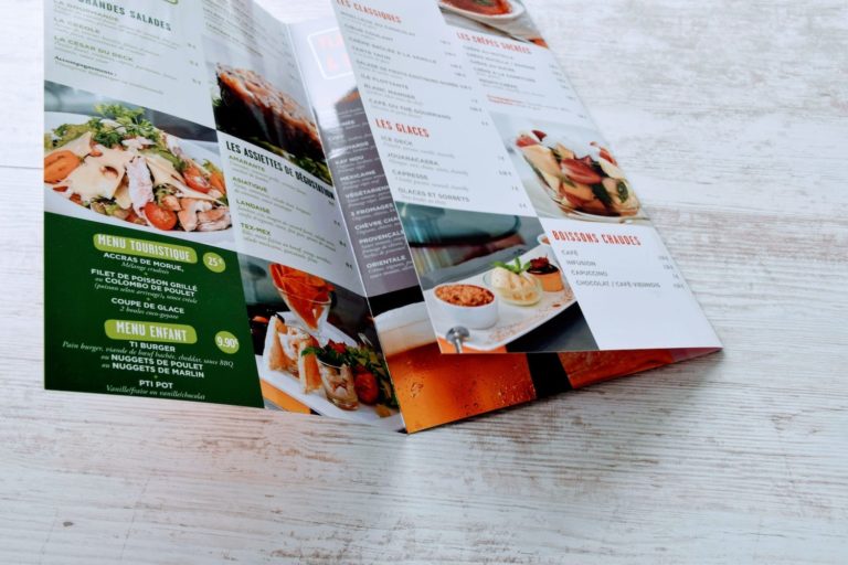 Menus Caraib Ediprint Imprimerie Martinique